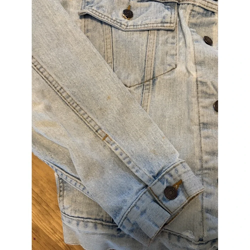 Vintage 90s Levi's Denim Trucker Jacket Mens Light Wash Denim  4834 Large Cotton